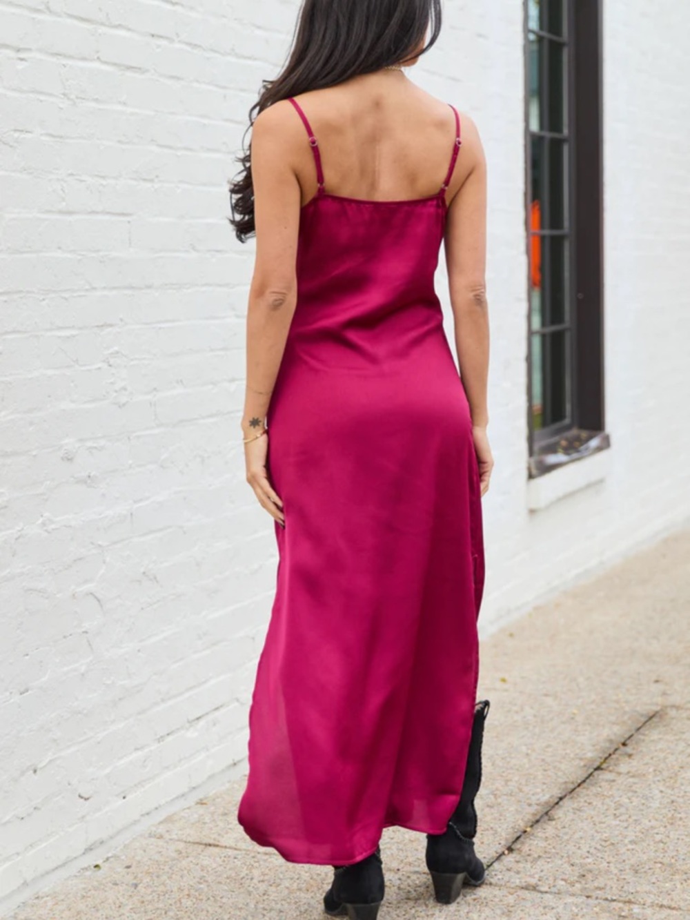 Pink Lily Raspberry Slip Maxi Dress NWT - Picture 4 of 5